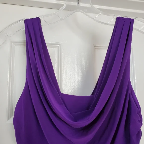 Purple Ruched Maxi Dress - Picture 2 of 10
